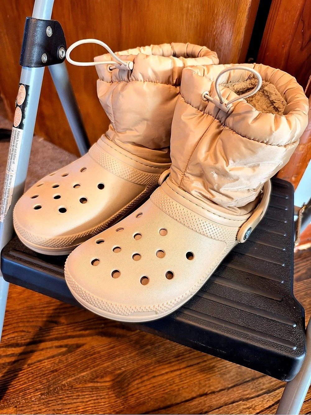 Crocs Classic Lined Neo Puff Boot Winter Boots in Tan